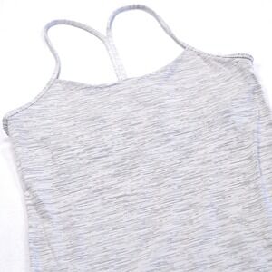 LULULEMON Women's 10 Space Nimbus Gray Power Pose Racerback Athletic Tank‎ Top